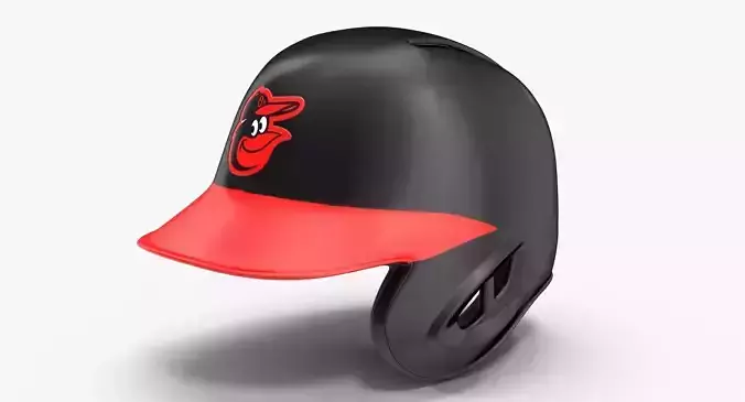 Baseball Helmet One Side Baltimore Black