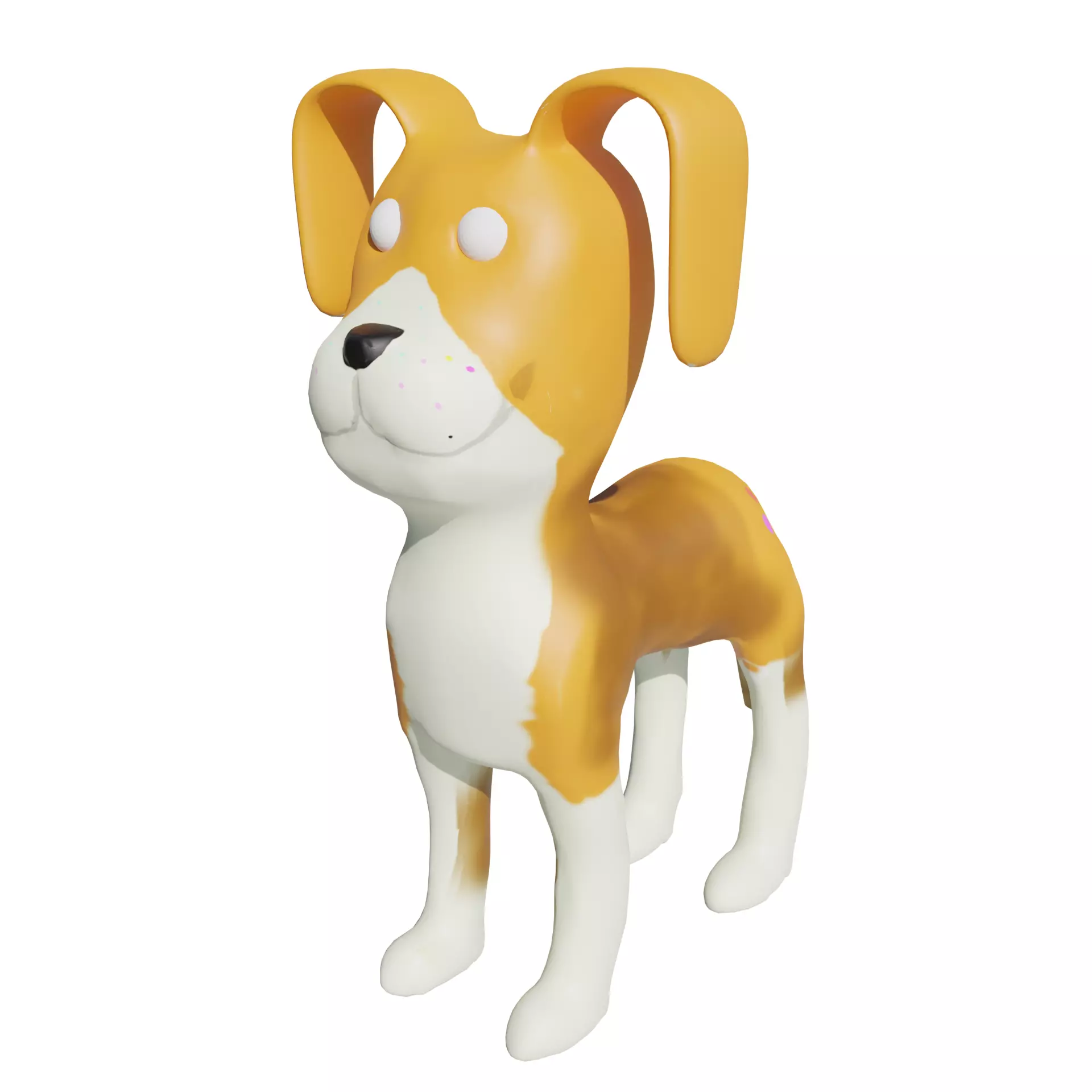 Stylized Dog Free low-poly 3D model