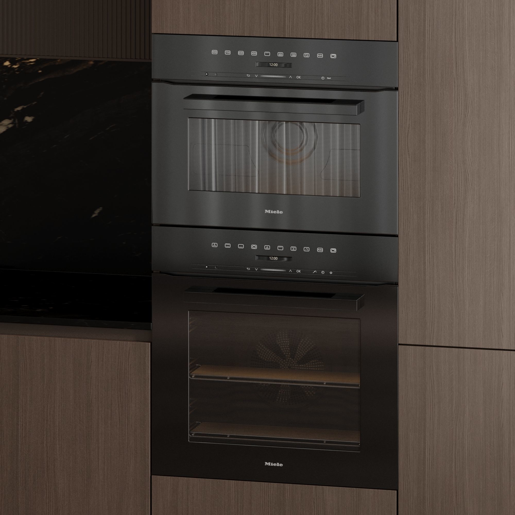 Kitchen with built-in MIELE appliances 3D model_3