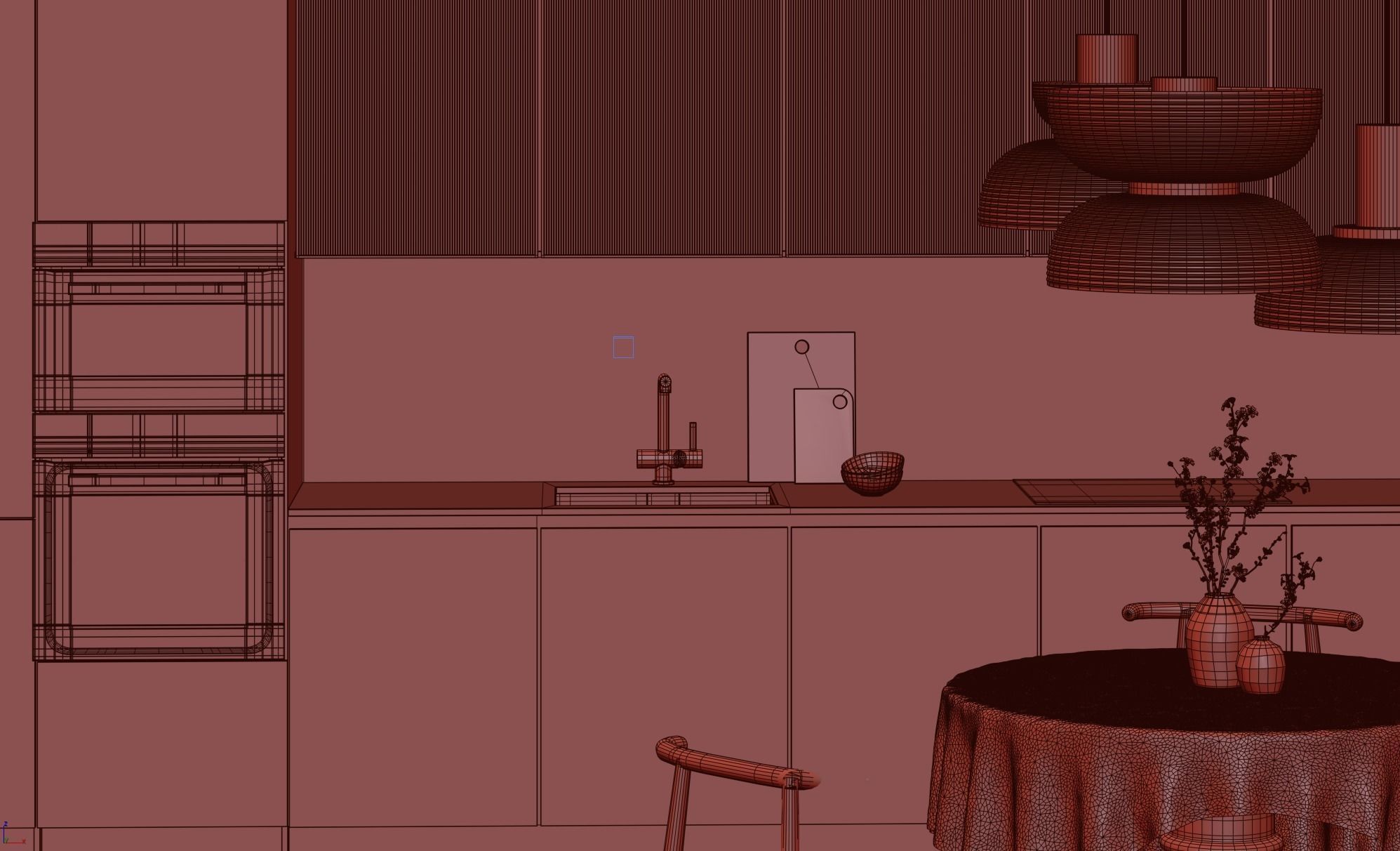 Kitchen Scene CORONA OBJ 2019 MAX 3D model_3