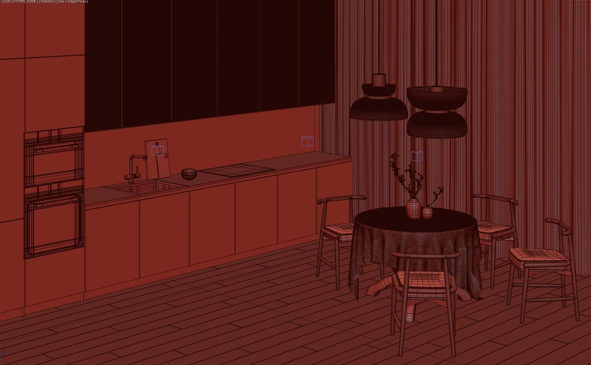 Kitchen Scene CORONA OBJ 2019 MAX 3D model_7