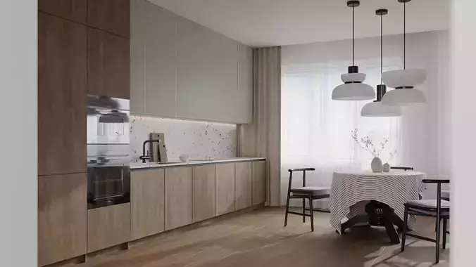 Kitchen Scene CORONA OBJ 2019 MAX