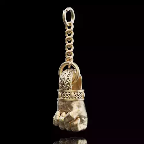 Lion key holder silver gold printable 3d model jewelry