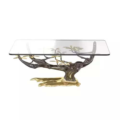 Bronze bonsai coffee table by Willy Daro  1970 