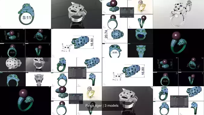 Rings tiger 3D Model Collection