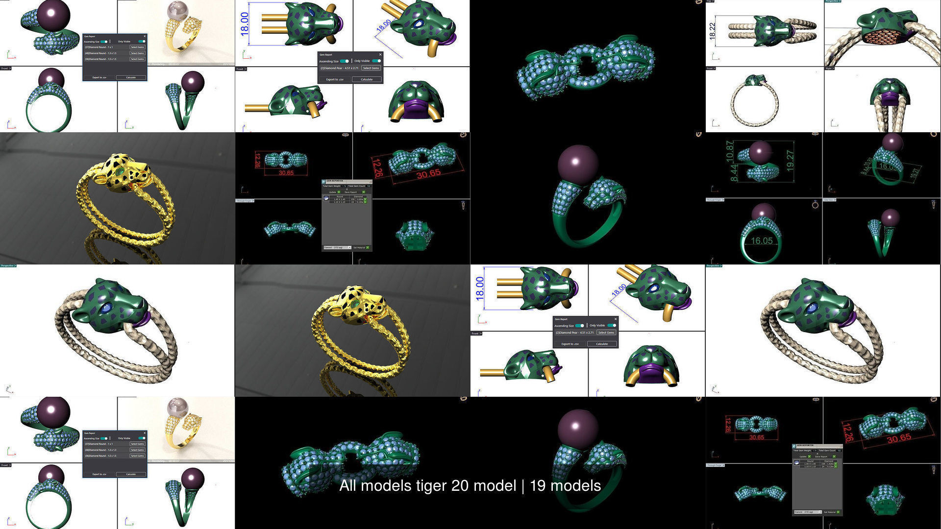 All models tiger 20 model 3D Model Collection_3