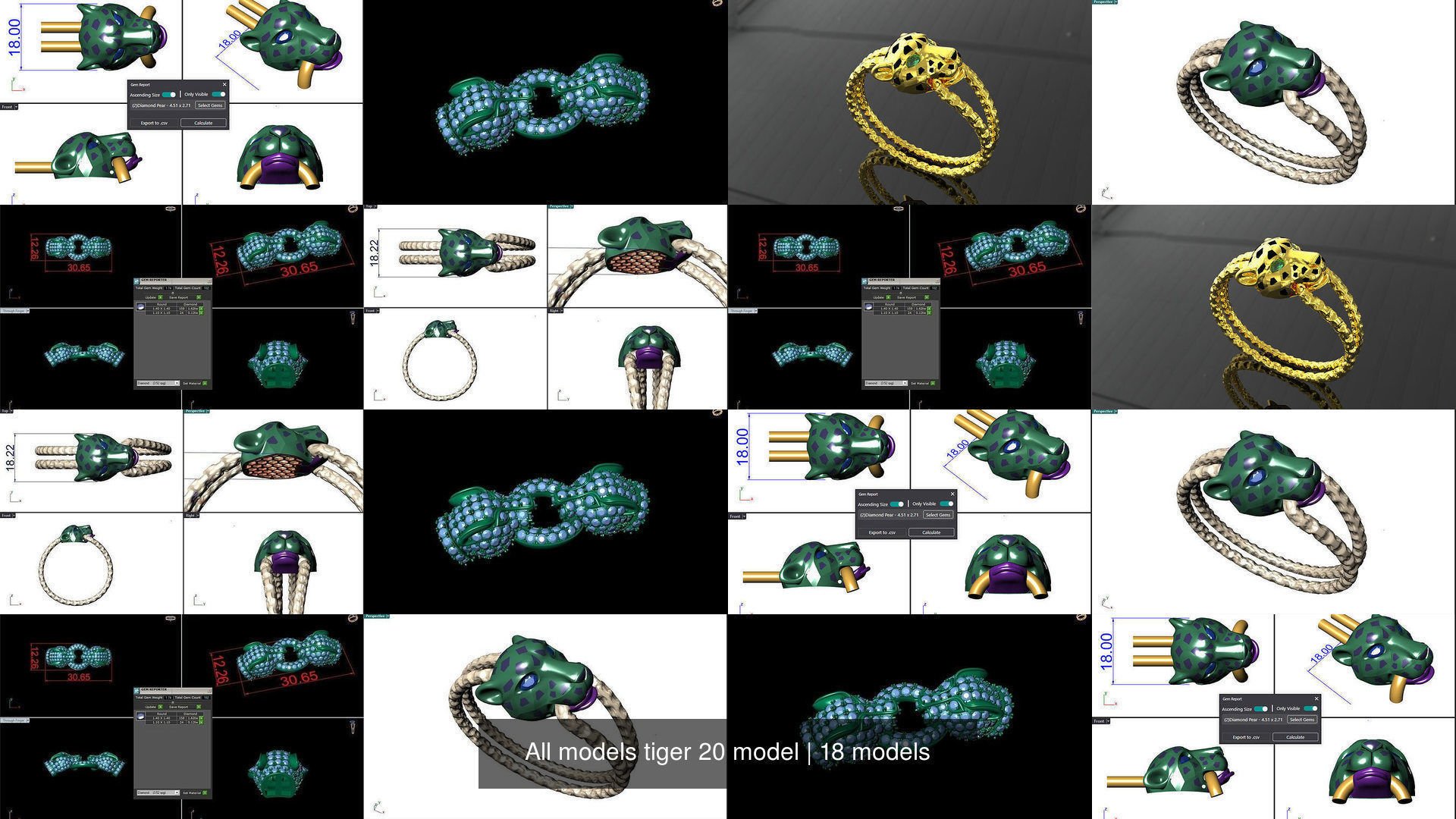 All models tiger 20 model 3D Model Collection_5