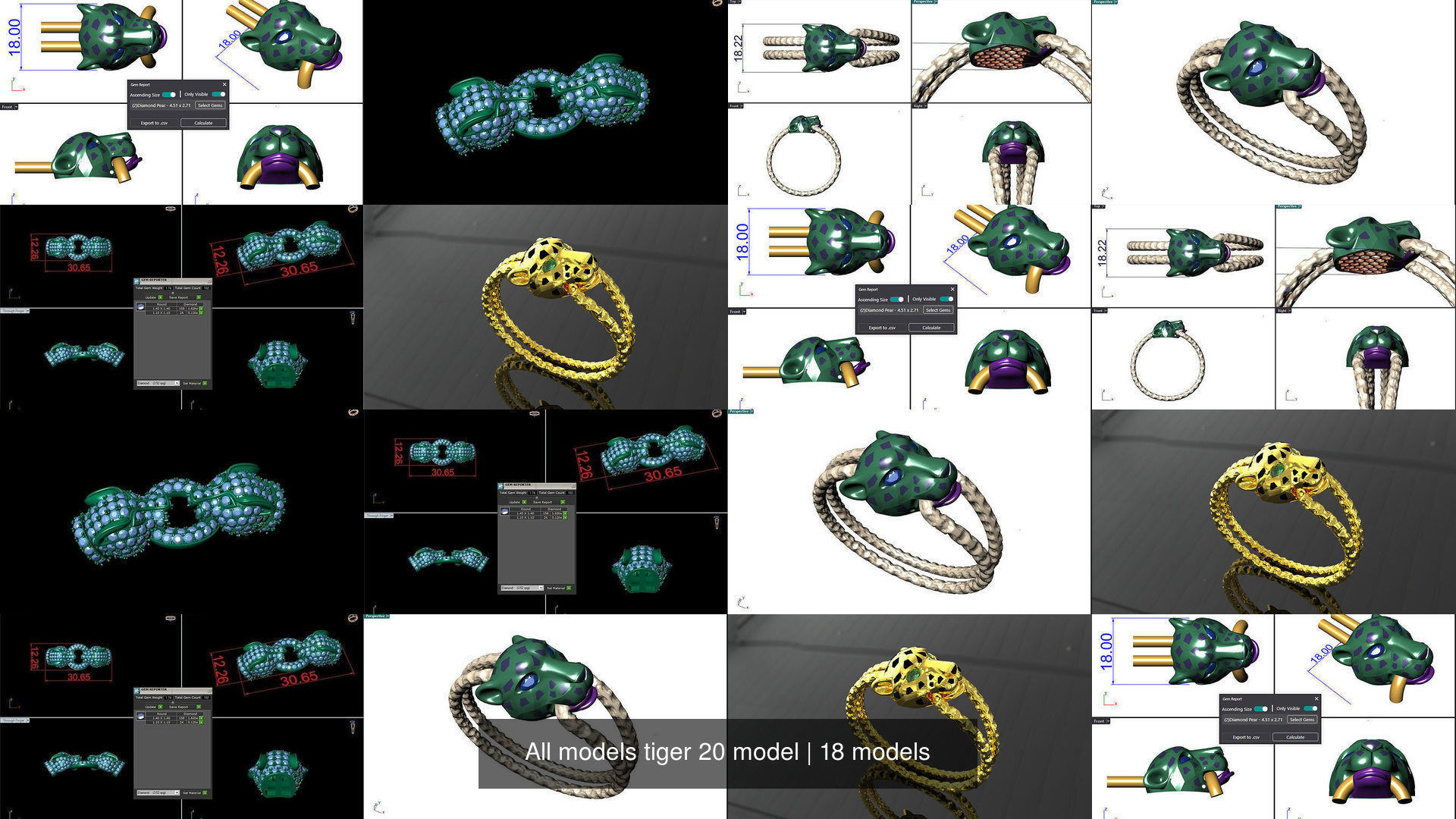 All models tiger 20 model 3D Model Collection_6