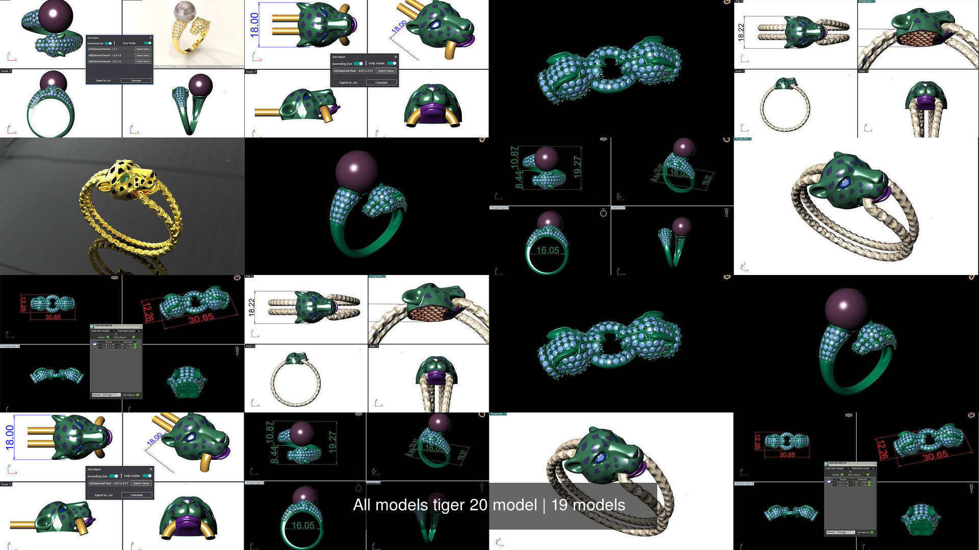 All models tiger 20 model 3D Model Collection_4