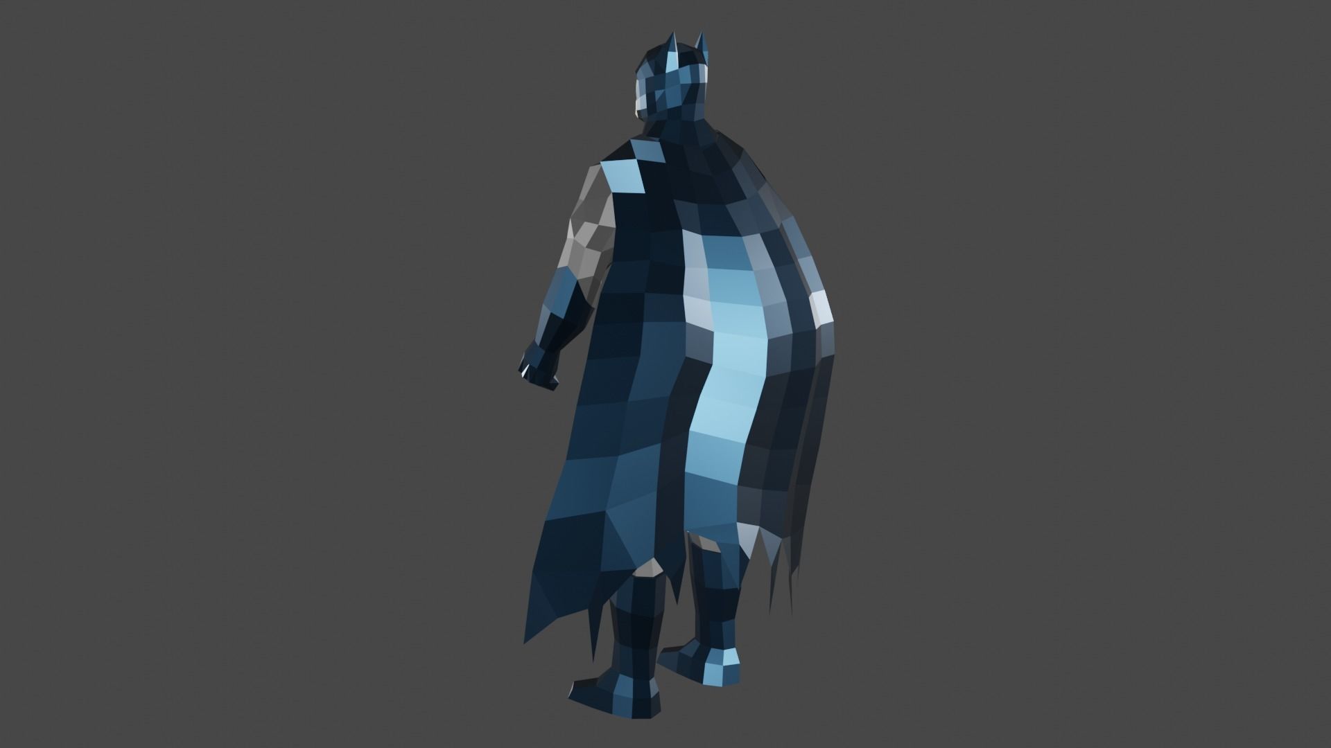 Low Poly Batman 3D Model 3D print model_2