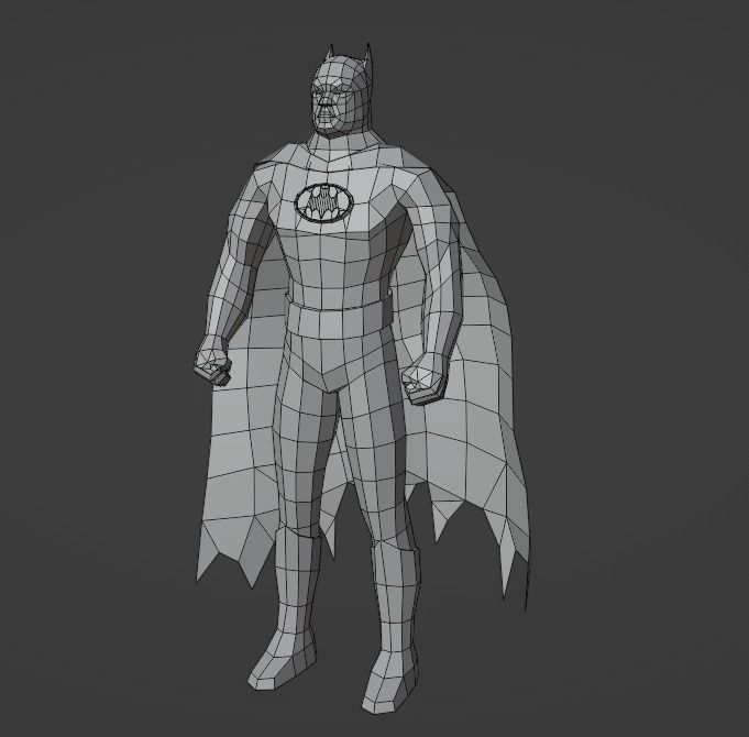 Low Poly Batman 3D Model 3D print model_3