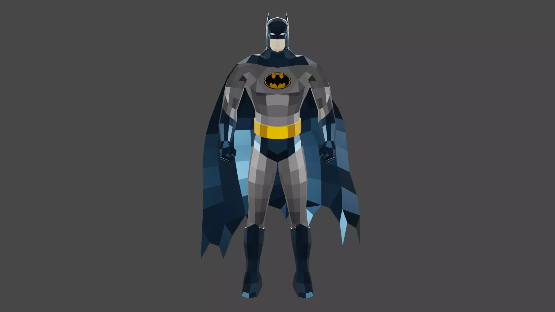 Low Poly Batman 3D Model 3D print model_0