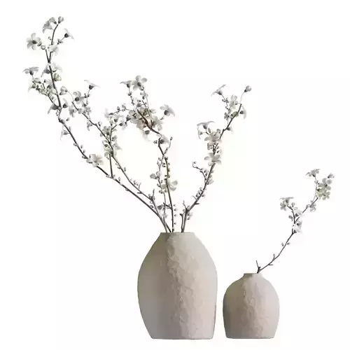 Flowering branches in a vase 2 colors