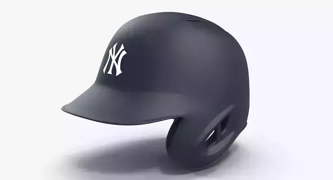 Baseball Helmet Red One Side NY Deep Blue Matte