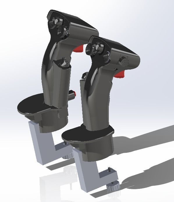 F-15E WSO sticks for 3D printing with all functional buttons 3D print model_6