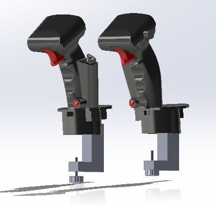 F-15E WSO sticks for 3D printing with all functional buttons 3D print model_4