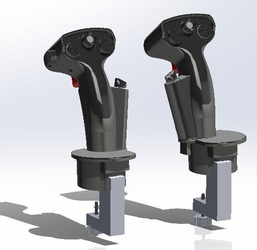 F-15E WSO sticks for 3D printing with all functional buttons 3D print model_3