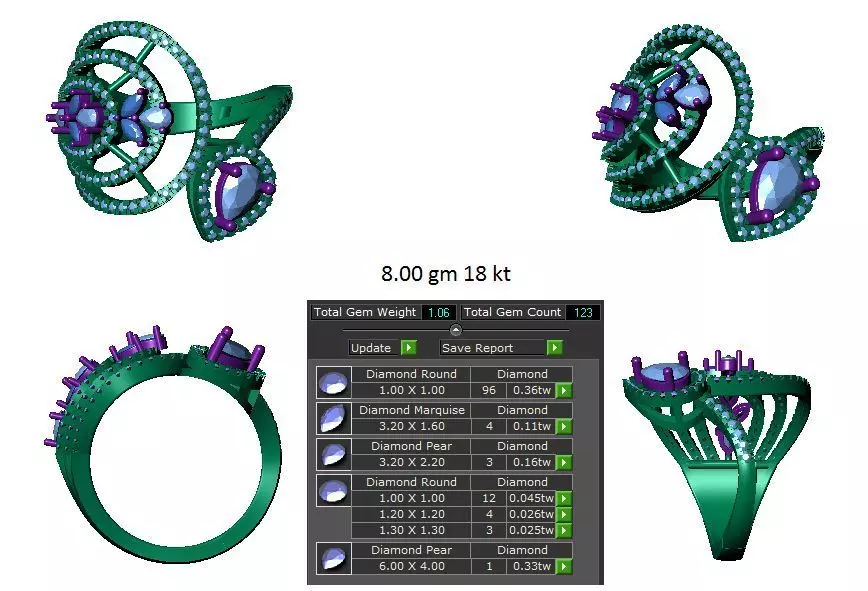 3d Rings Loading FANCY RINGS FOR WOMENS 76 3D model 3D printable | CGTrader