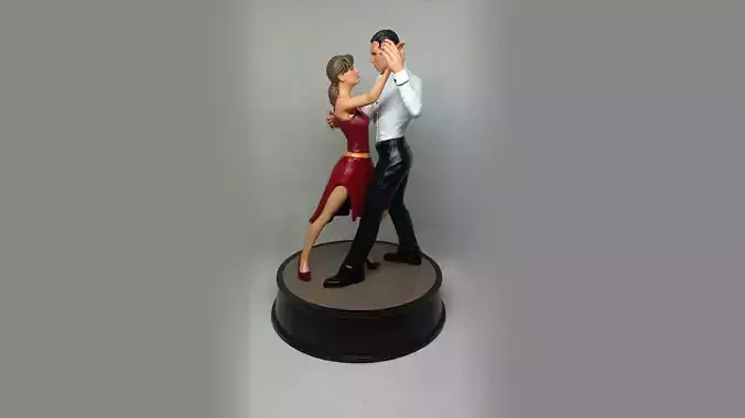Tango dancers Statue  3D print model