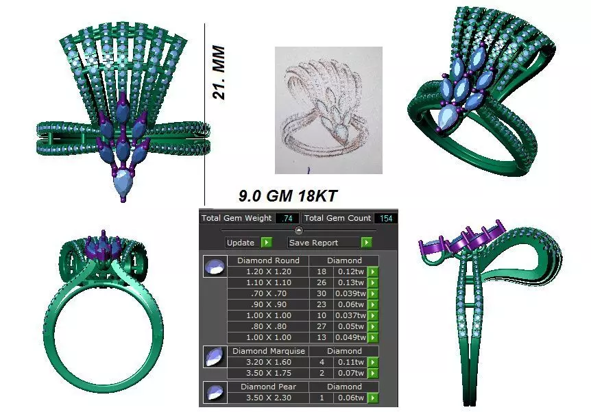 3d Rings Loading FANCY RINGS FOR WOMENS 18 3D model 3D printable | CGTrader