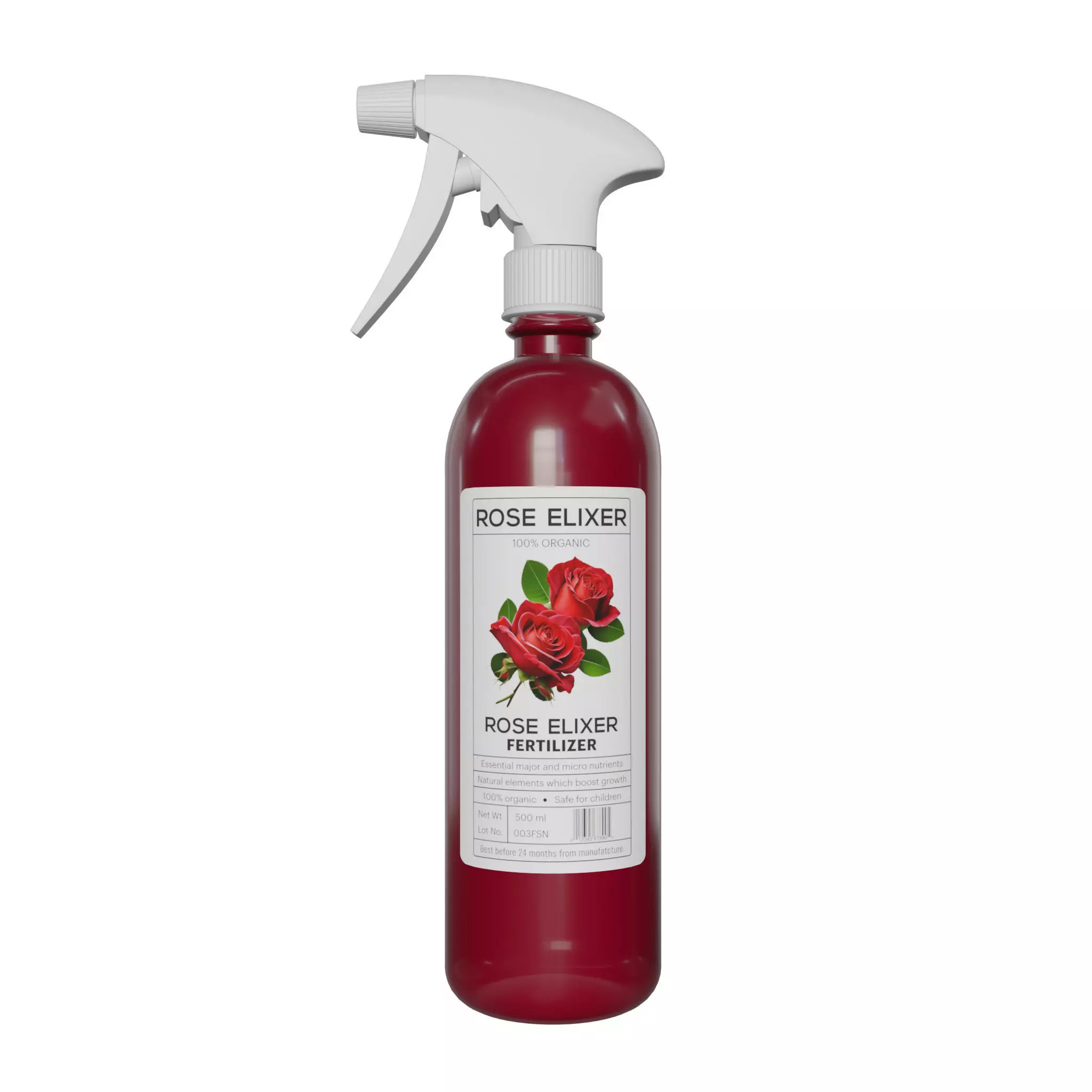 Rose Fertilizer Bottle Free low-poly 3D model
