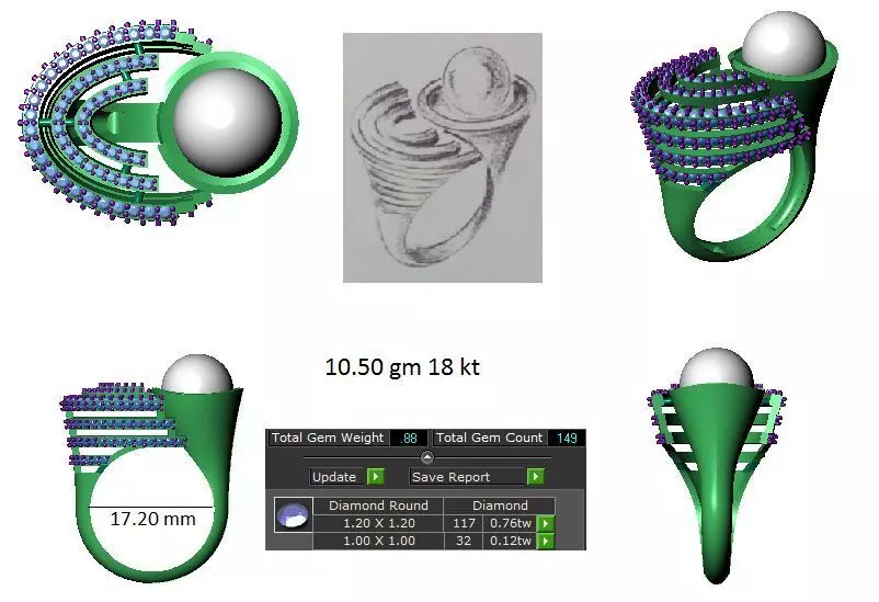 Model Rings Scale FANCY RINGS FOR WOMENS 12 3D model 3D printable | CGTrader