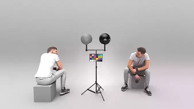 Sporty man sitting and holding water bottle 427