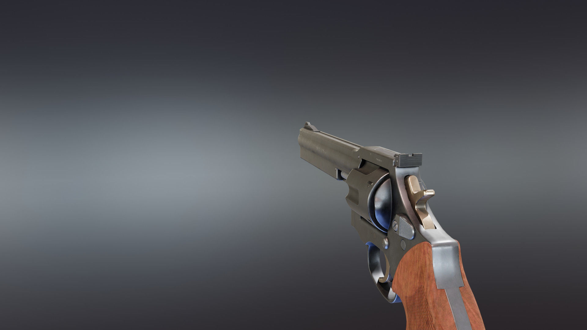 MR73 Revolver Low-poly 3D model_7