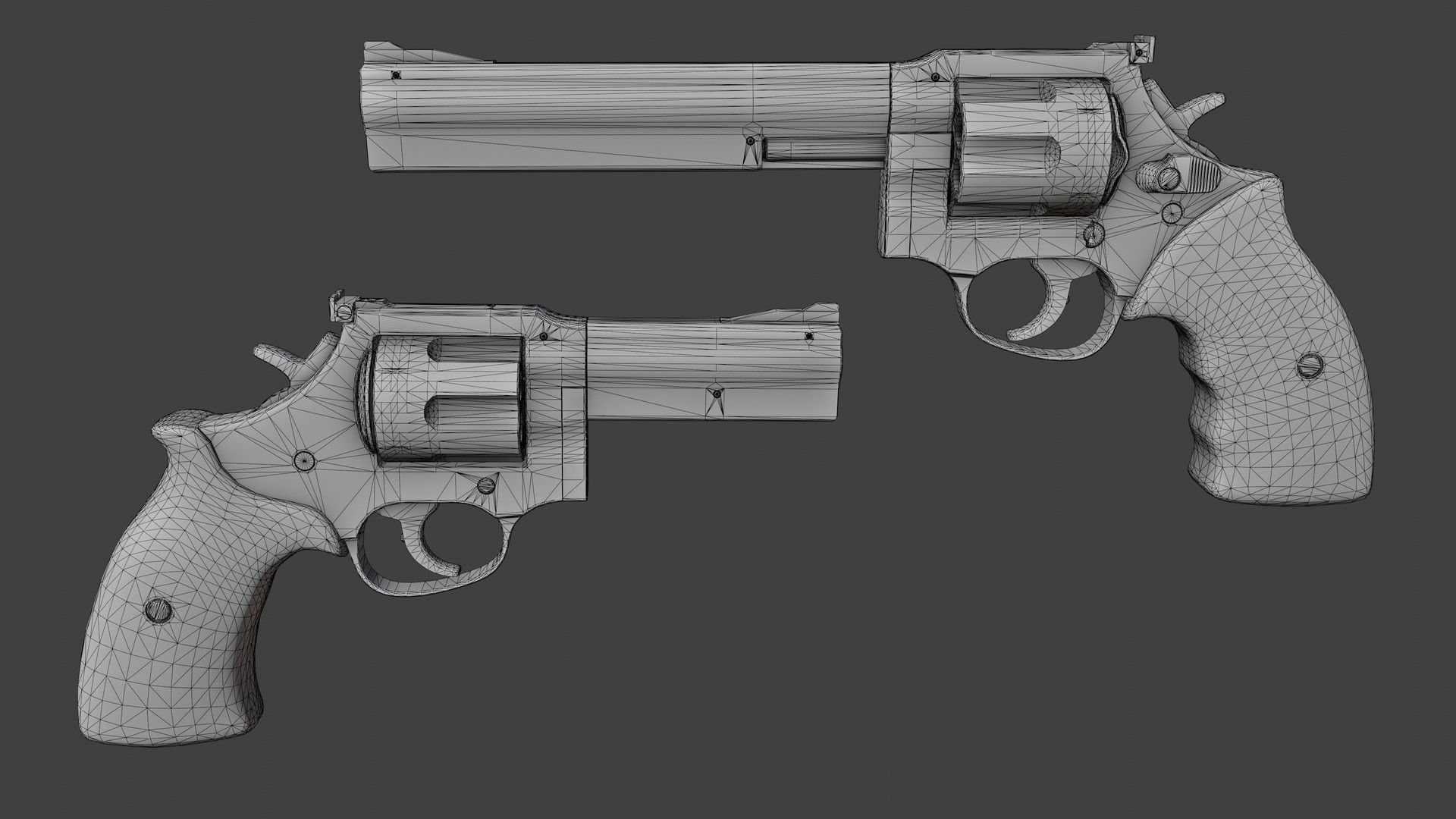 MR73 Revolver Low-poly 3D model_9