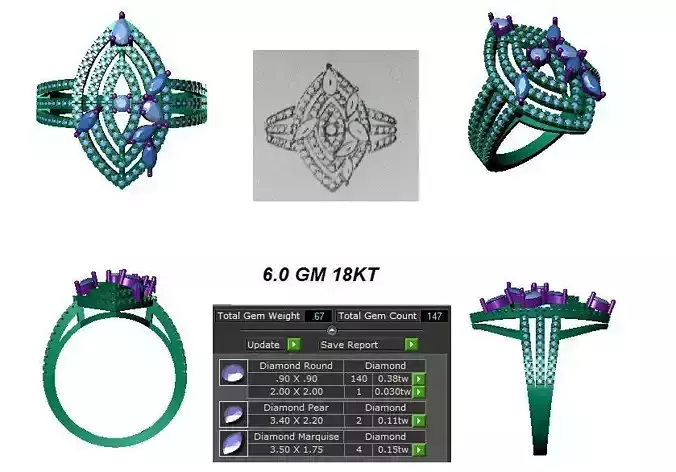  FANCY RINGS FOR WOMENS 36