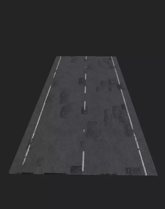 ROAD LOW POLY MODAL Free low-poly 3D model_0
