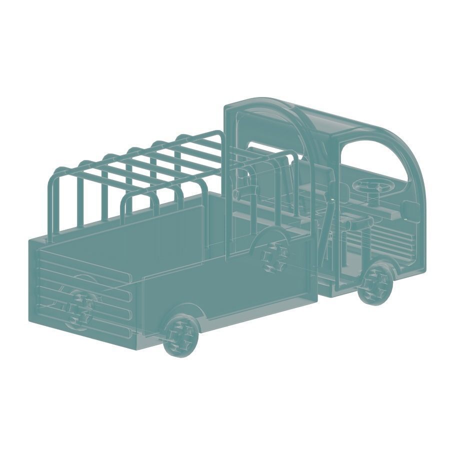 Glass Truck Toy 3D model_2