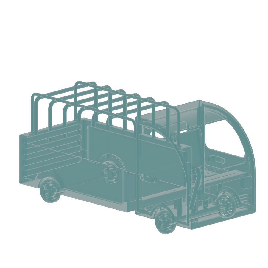 Glass Truck Toy 3D model_1