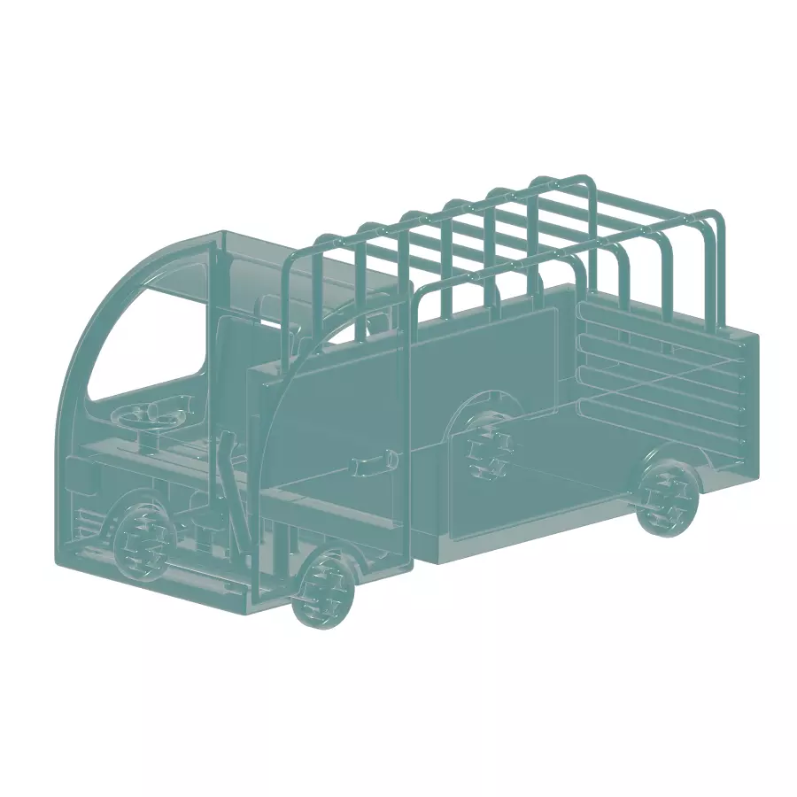 Glass Truck Toy 3D model_0