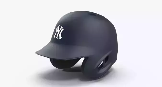 Baseball Helmet Two Sided Deep Blue Matte