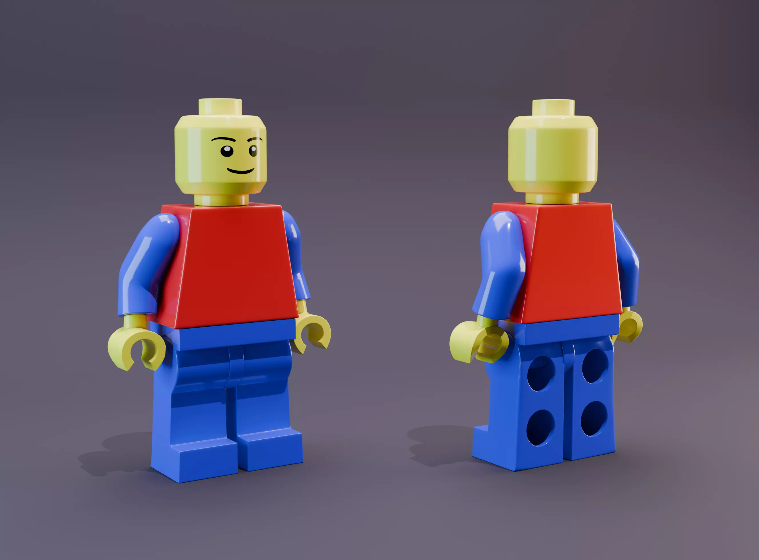 3D Lego men character 3D model_0