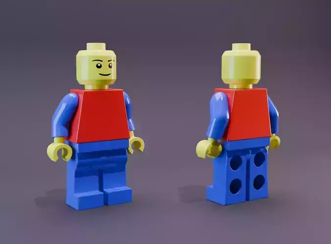 3D Lego men character 3D model