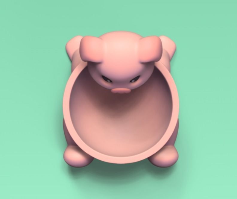 Cute Pig Pot 3D print model_3