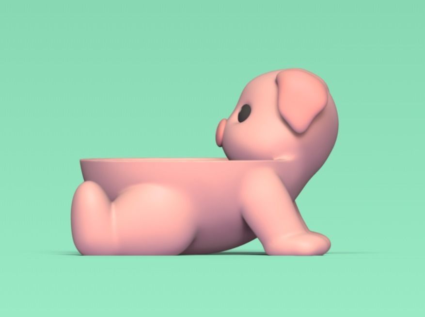 Cute Pig Pot 3D print model_2