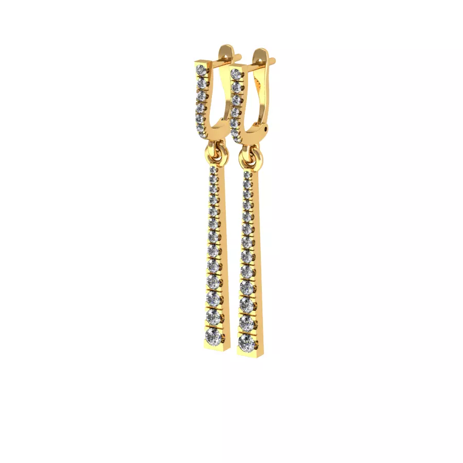 huggie dangle earrings 3D print model