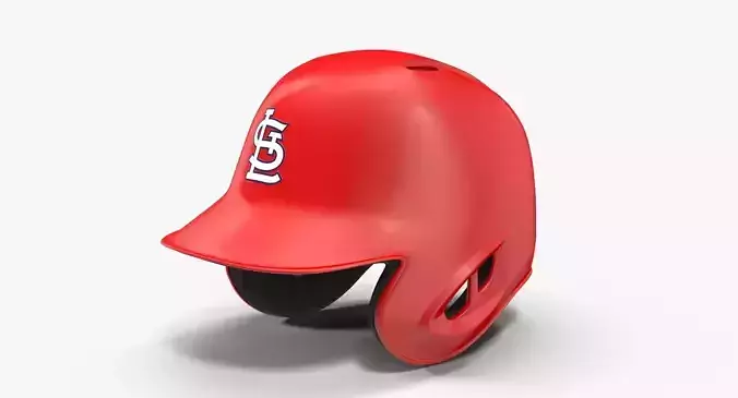 Baseball Helmet Two Sided StLouis Red