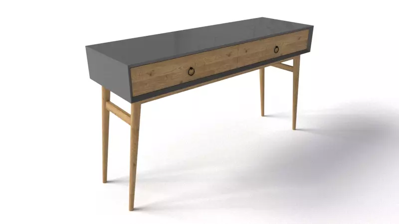 Console table wood Free 3D model