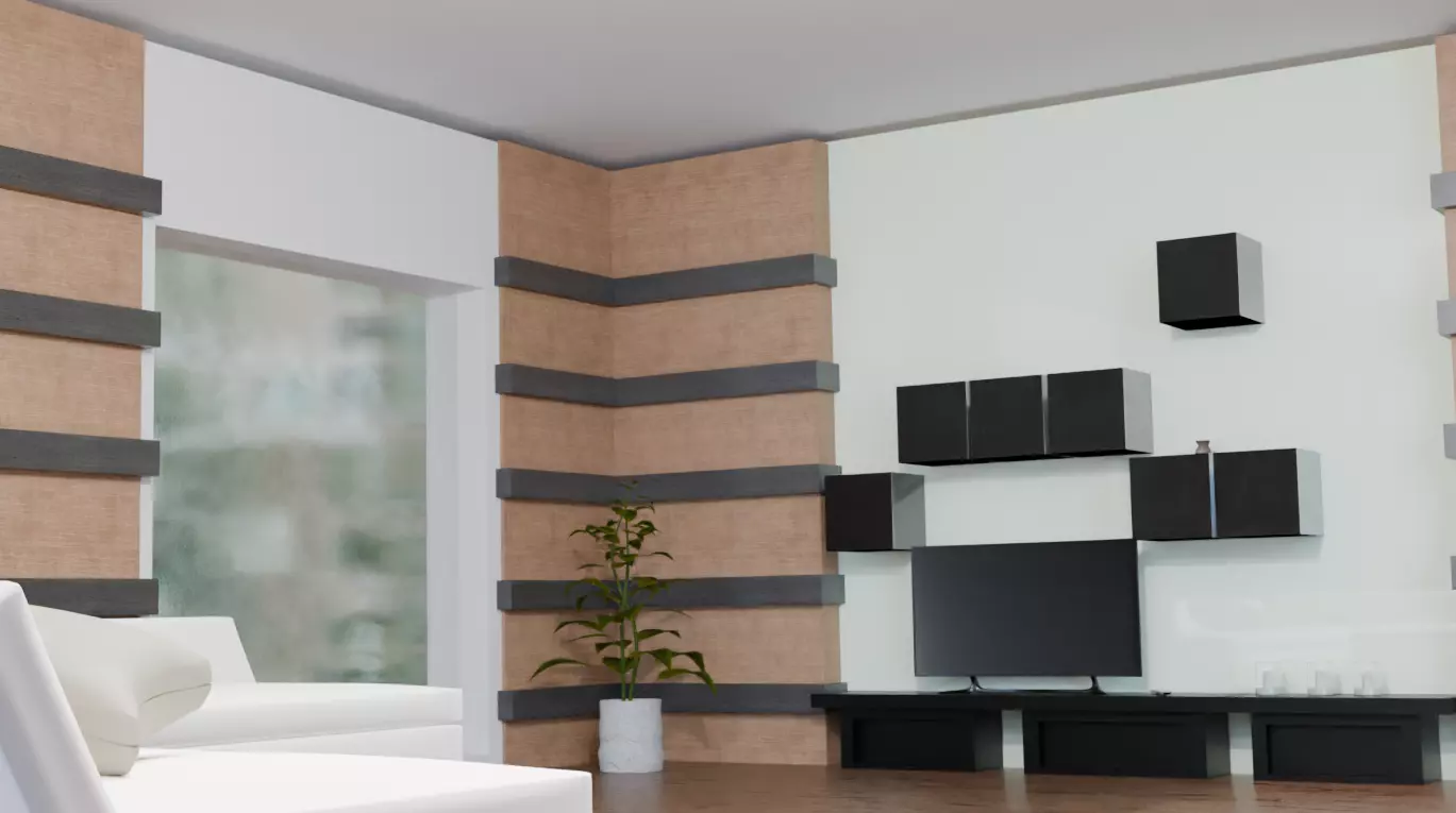 Minimalistic Interior room Free 3D model