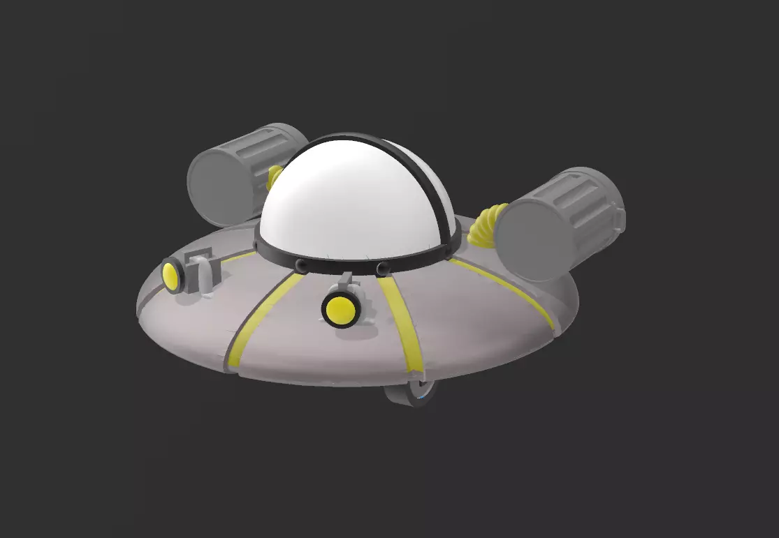Rick and Morty spaceship 3D print model