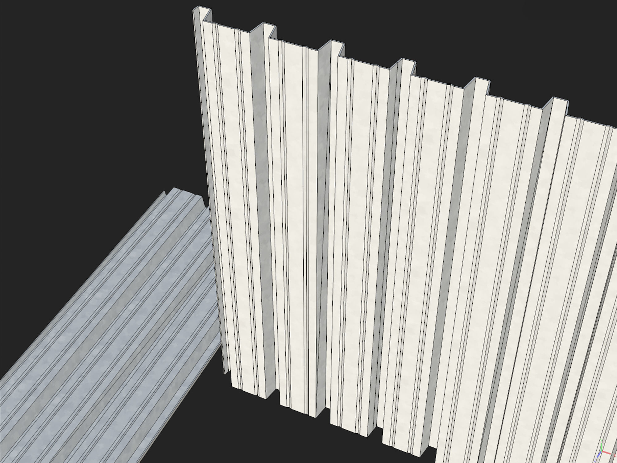 Corrugated galvanized sheets 8 Low-poly 3D model_15