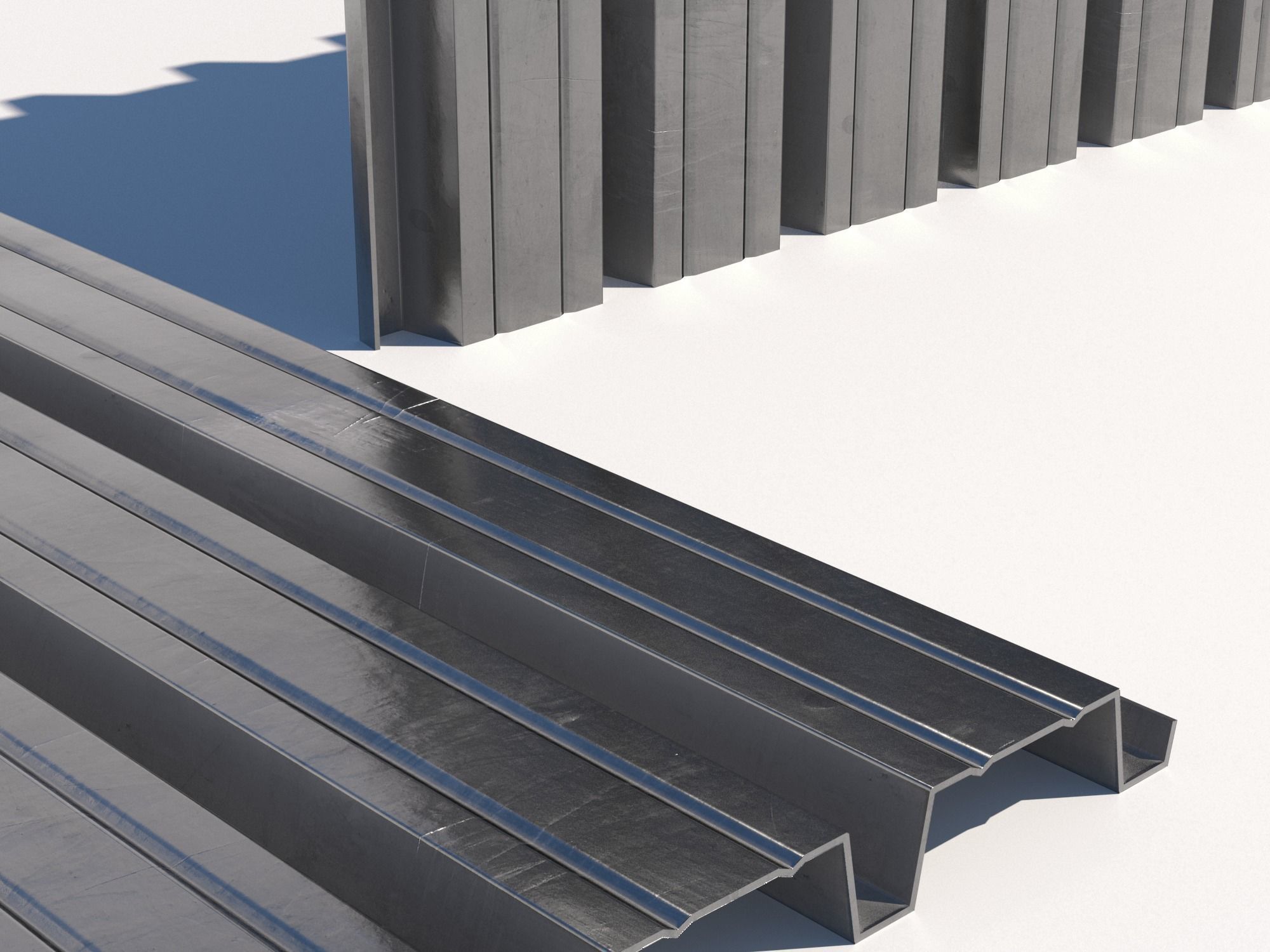 Corrugated galvanized sheets 8 Low-poly 3D model_12