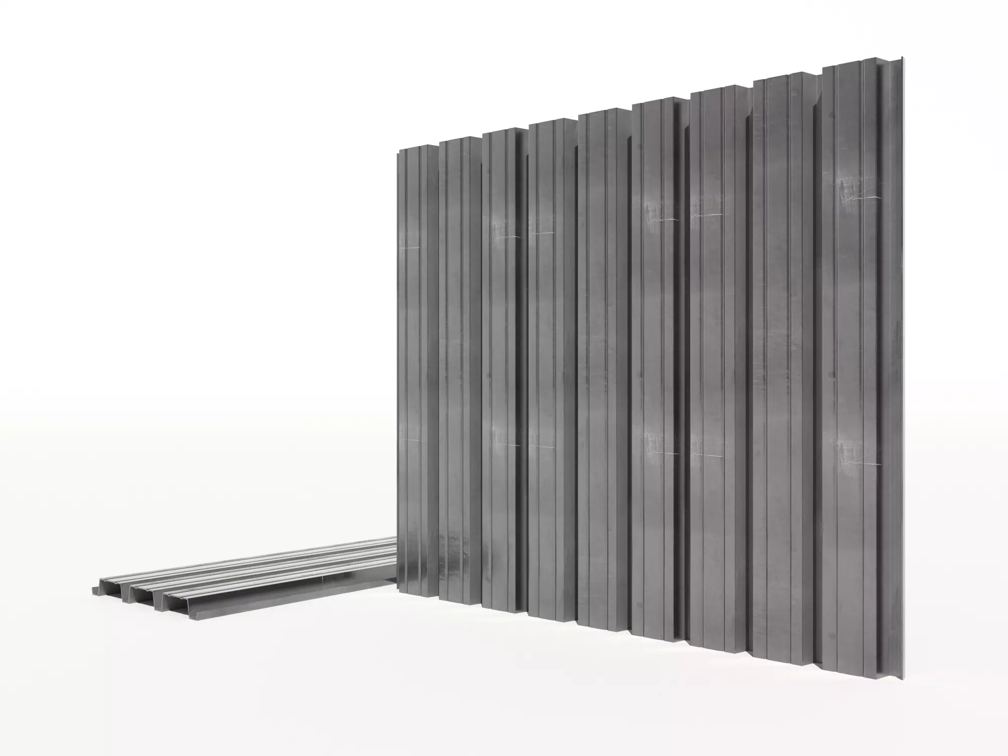 Corrugated Galvanized Metal Sheets 8 Low-poly 3D model