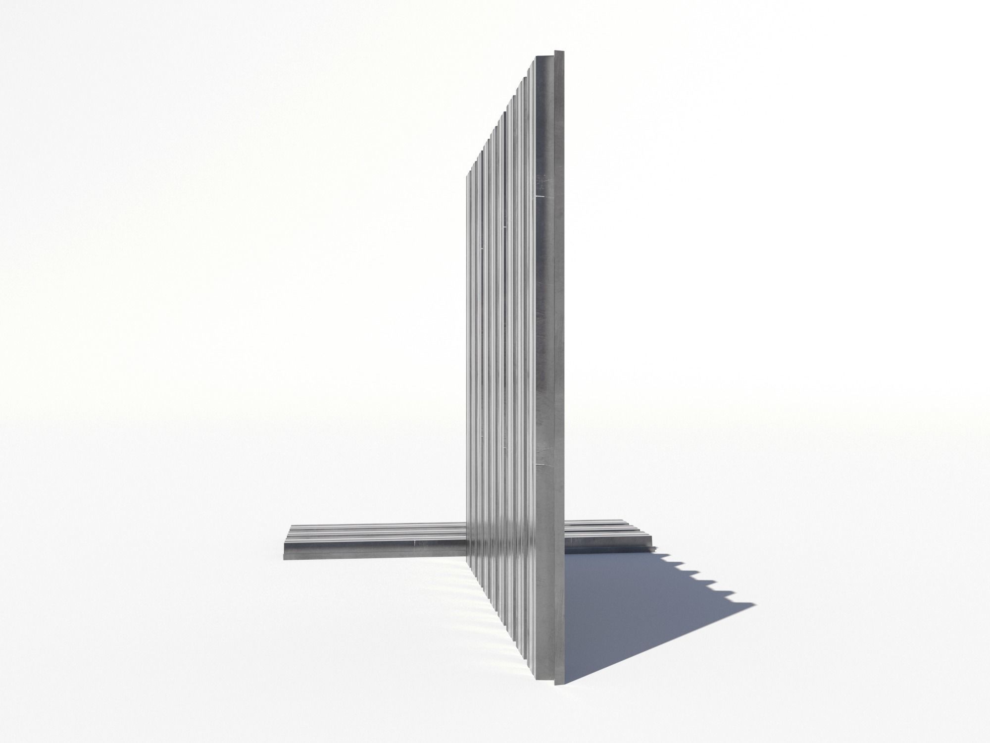 Corrugated galvanized sheets 8 Low-poly 3D model_2
