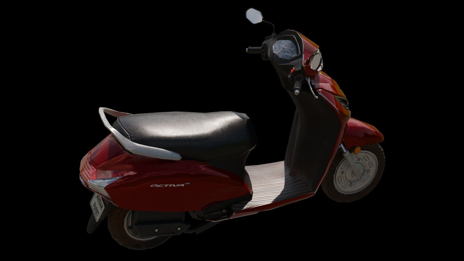 Activa Bike Model Low-poly 3D model_9