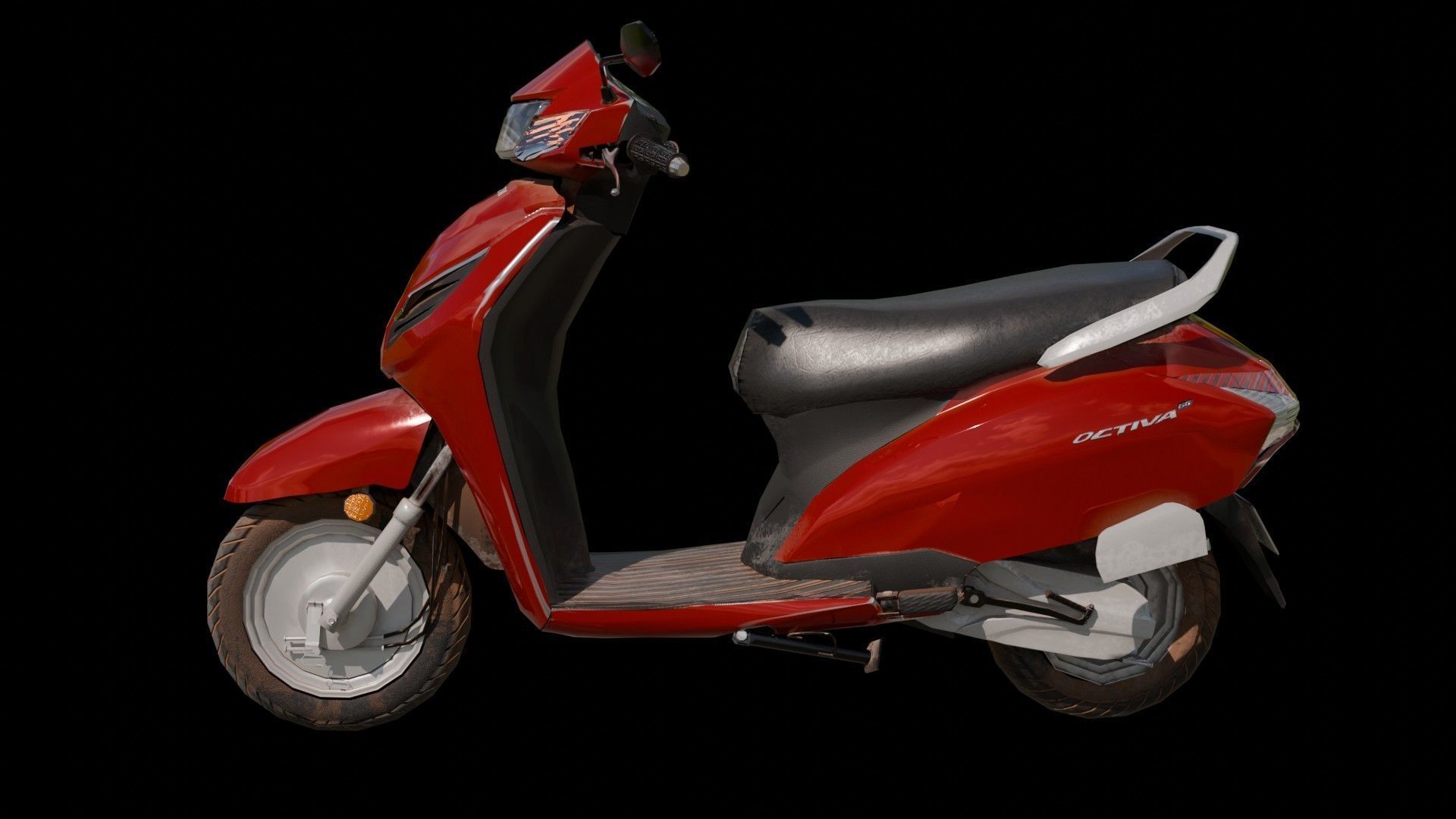 Activa Bike Model Low-poly 3D model_6